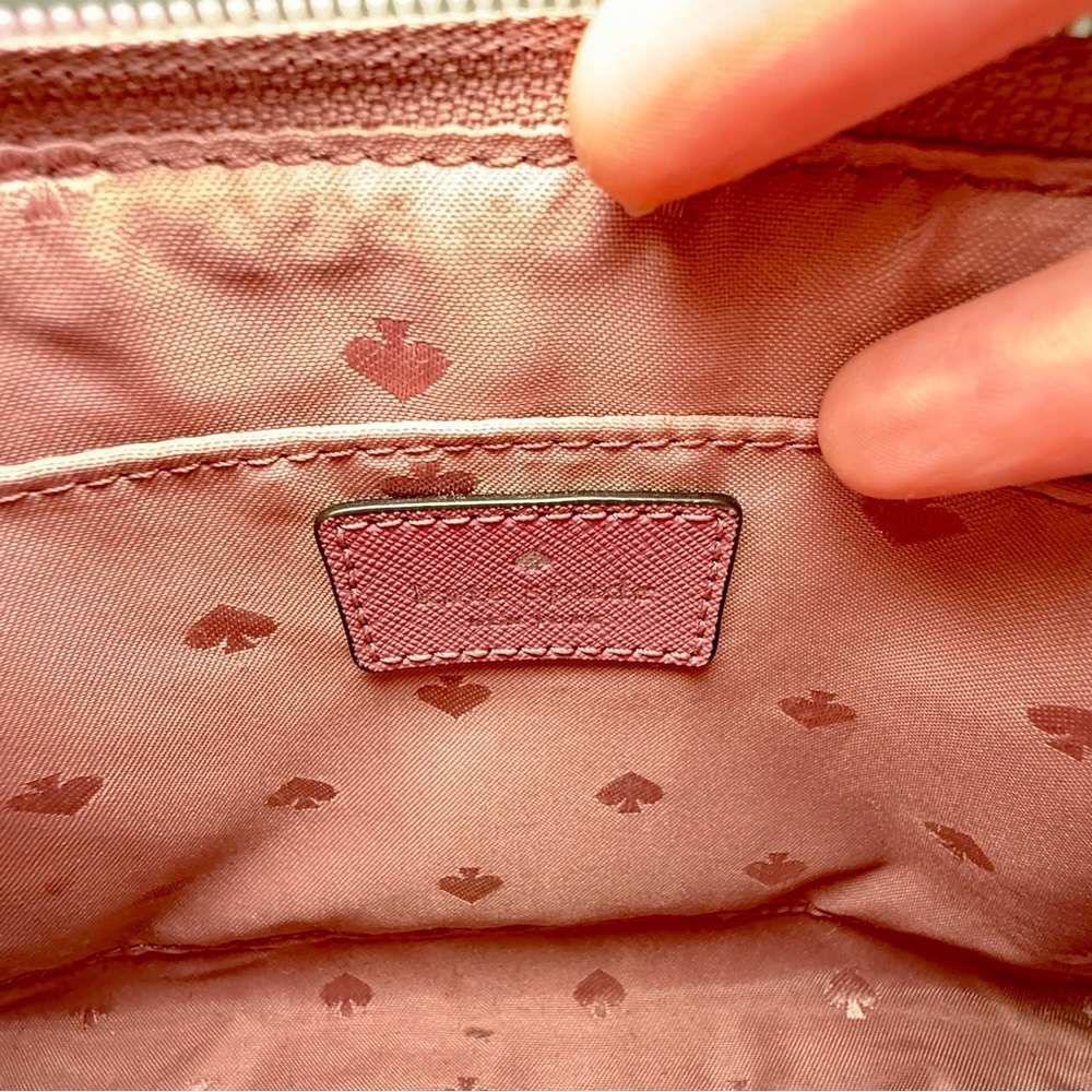 Kate Spade Greta Court Ramey Dusty Peony Glitter Crossbody - Picture 10 of 15